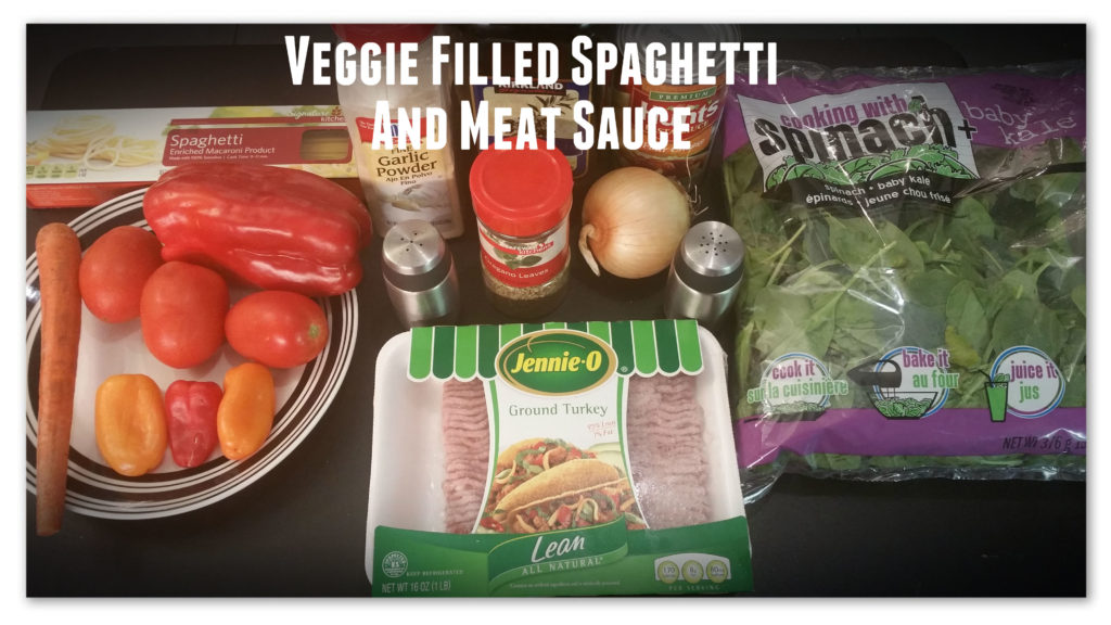 Veggie Filled Spaghetti And Meat Sauce