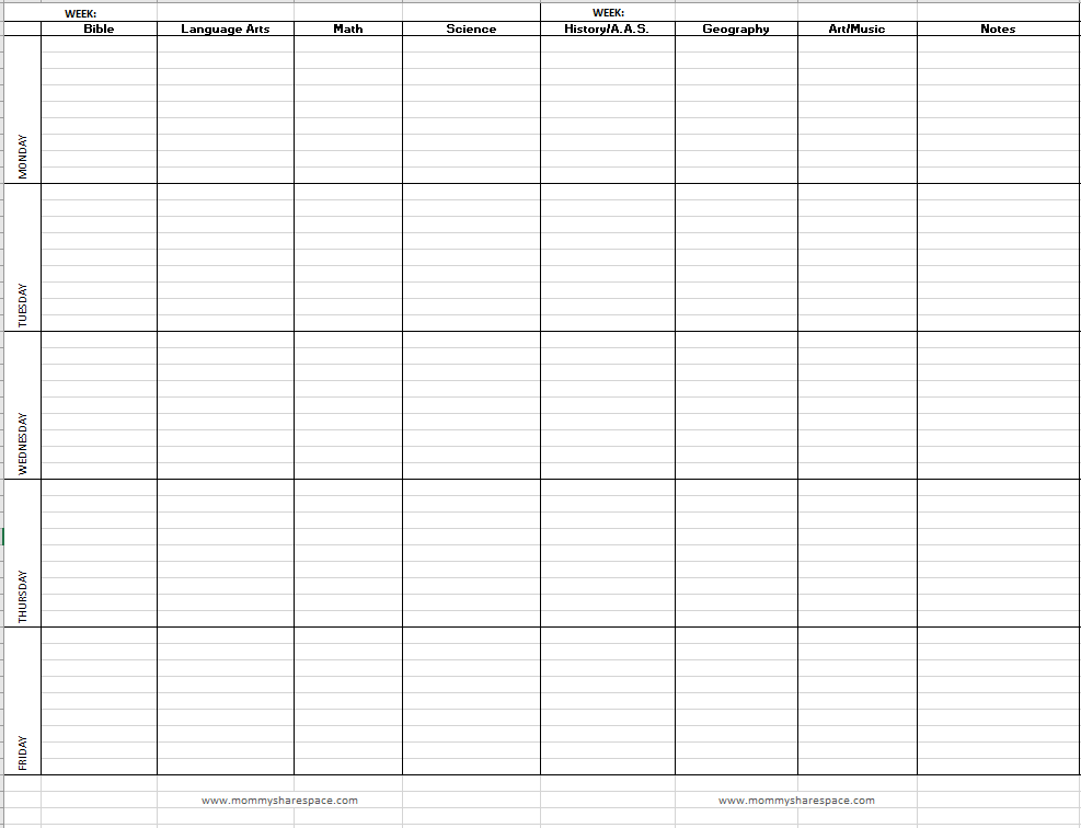 Free Printable Forms For Homeschool Record Keeping
